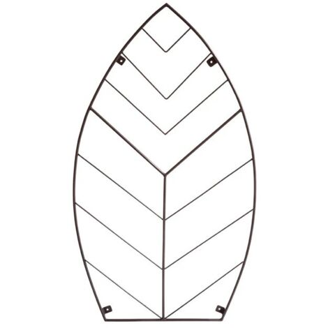 Outdoor Leaf Trellis - Mild Steel - L100 x W3 x H57 cm - Bronze