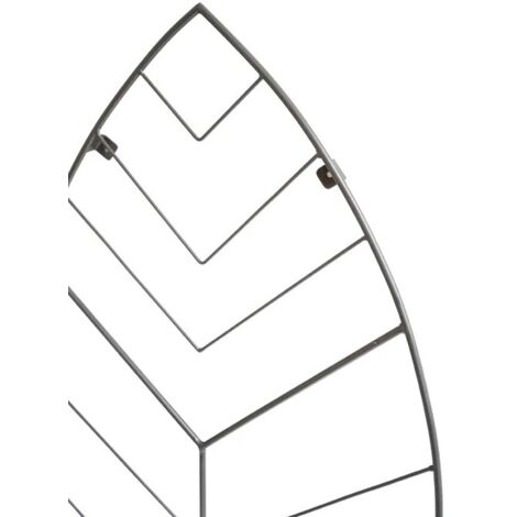 Outdoor Leaf Trellis - Mild Steel - L100 x W3 x H57 cm - Zinc