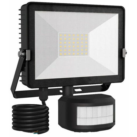 HOOPZI Outdoor LED Floodlight Motion Detector Outdoor LED Spot Detector 6500K Cold White, Security Light [Energy Class]