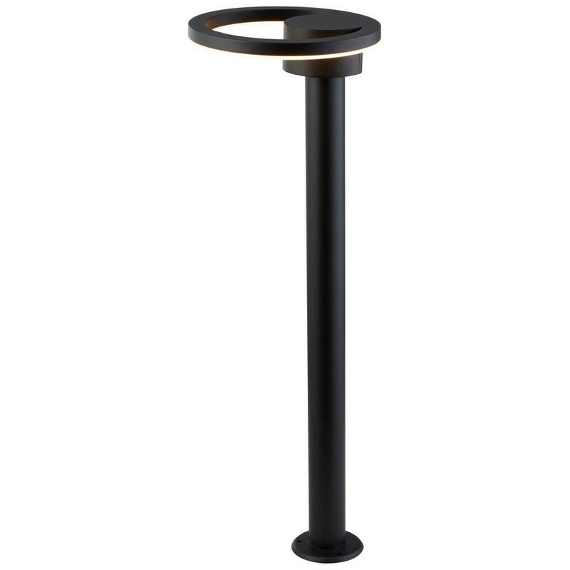 Outdoor Led Post (73Cm Height) With Round Head - Black With Frosted Diffuser - Searchlight