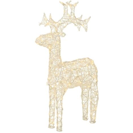 Outdoor LED Reindeer Christmas Decoration - Warm White Lights - 61cm High