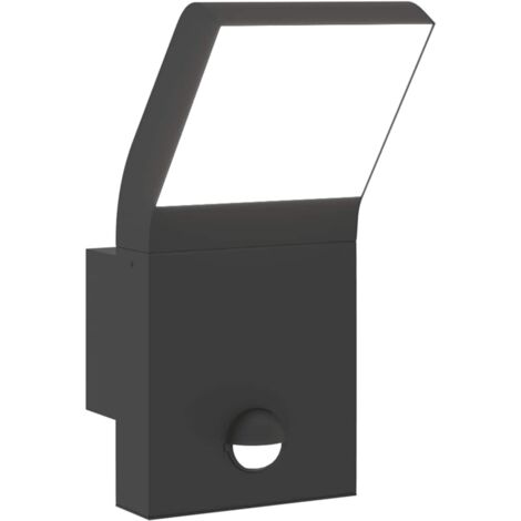 Outdoor LED Wall Light with Sensor Black Die-cast Aluminium vidaXL