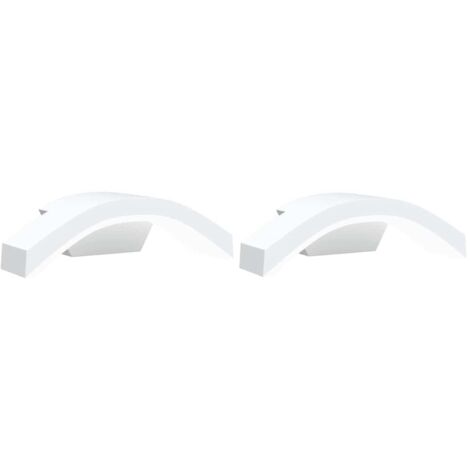 Outdoor LED Wall Lights 2pcs White Die-cast Aluminium vidaXL