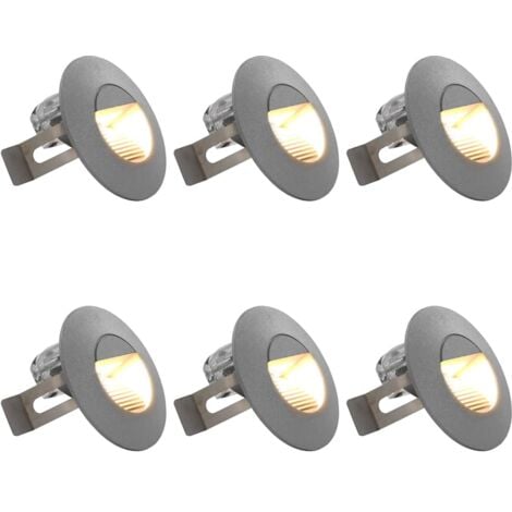 Outdoor LED Wall Lights 6 pcs 5 W Silver Round