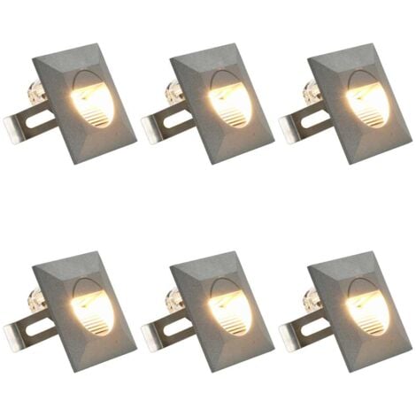 Outdoor LED Wall Lights 6 pcs 5 W Silver Square