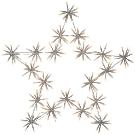 Outdoor-Leuchtstern ,Star', Netzbetrieb, 20 LED Schneeflocken, 200 Lichtquellen, transparent, Ø 60cm