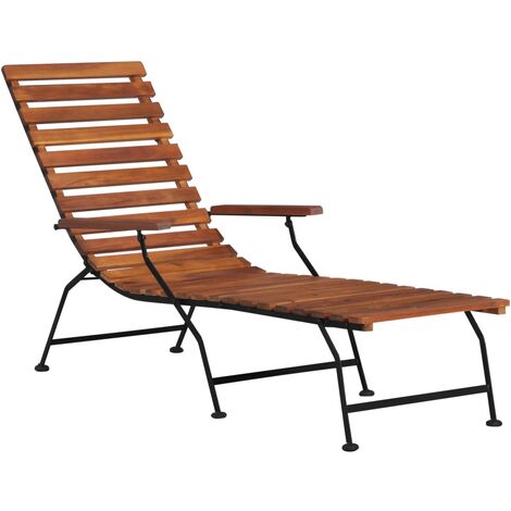 Outdoor Liegestuhl Akazienholz Massiv vidaXL - Braun