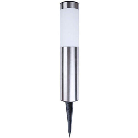 Outdoor Lighting Lampade Pathway Stainless Steel Bollard Light E27 Garden Patio Porch Driveway (Silver, Medium)