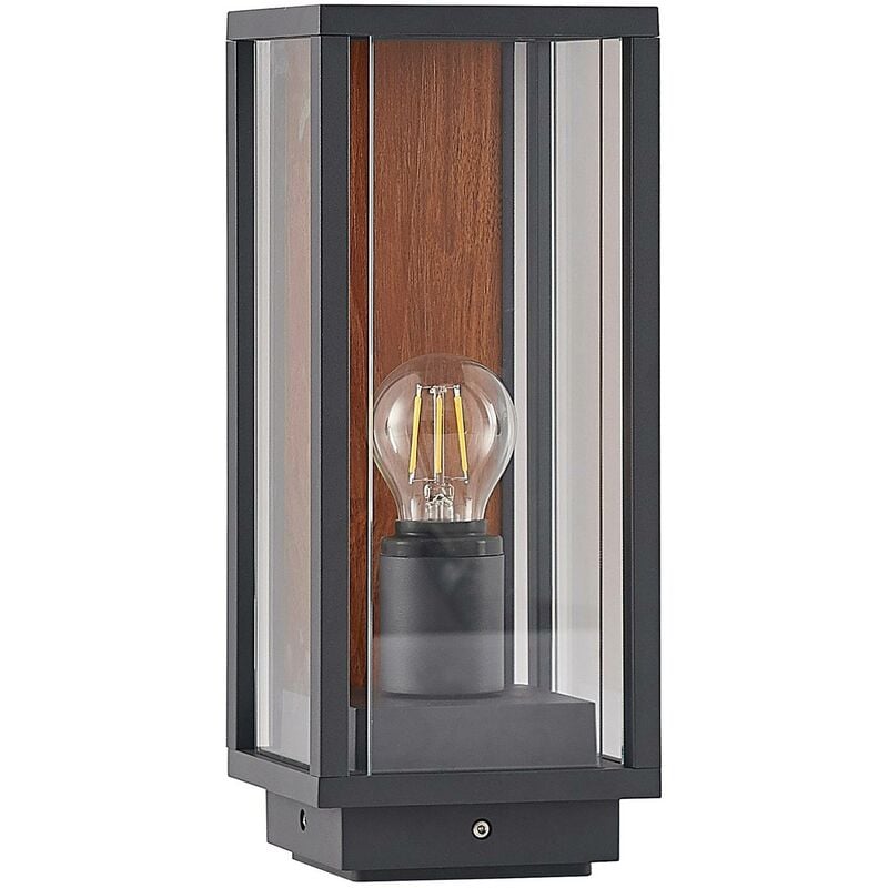 Outdoor lights Elwin dimmable (modern) in Black made of Aluminium (1 light source, E27) from Lucande - graphite, clear, dark wood