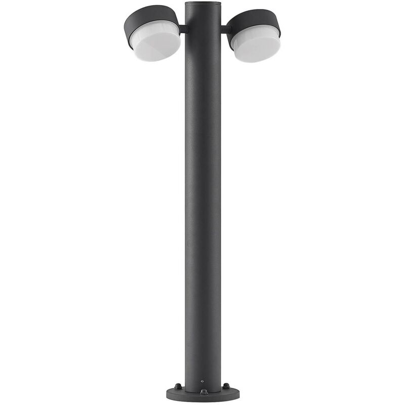 Outdoor lights Marvella dimmable (modern) in Black made of Aluminium (2 light sources, GX53) from Lucande dark grey