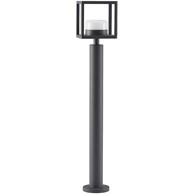 Outdoor lights Timio (modern) in Silver made of Aluminium (1 light source, GX53) from Lucande dark grey (ral 840-M)