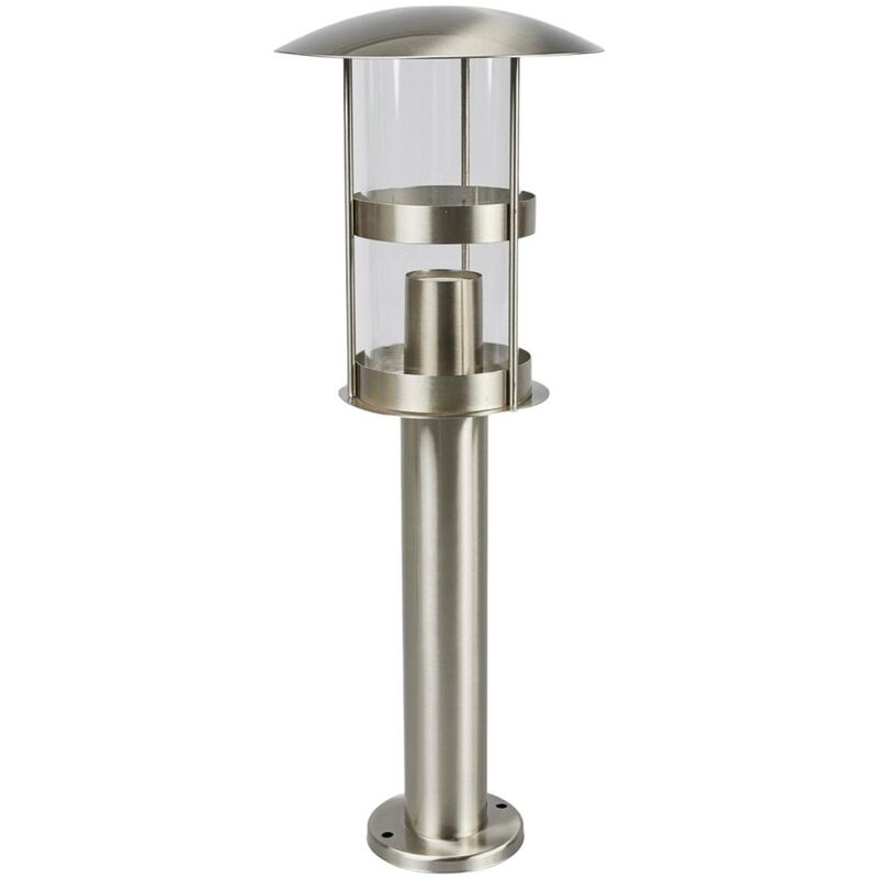 ELC - Outdoor lights Zirrani dimmable (modern) in Silver made of Stainless Steel (1 light source, E27) from stainless steel, clear