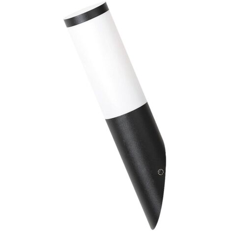 Outdoor luce della lampada da parete della torcia nero in acciaio inox satinato plastica nero L: 18cm B: H 7,3cm: 36.5 cm funziona solo con il risparmio energetico Lampade IP44