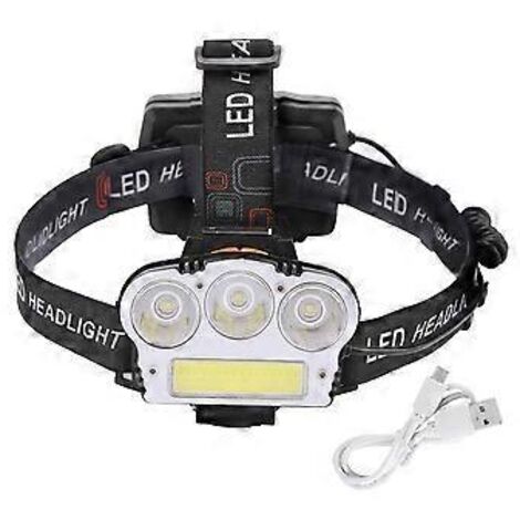 Outdoor-Nacht-COB-T6-LED-Stirnlampe, freihändiger Suchscheinwerfer, verstellbares Kopfband, Zubehör