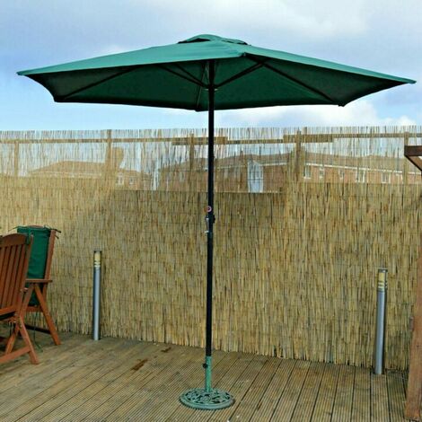 Outdoor Parasol Waterproof Large Green Garden Patio Umbrella Sun Protector 2.7m