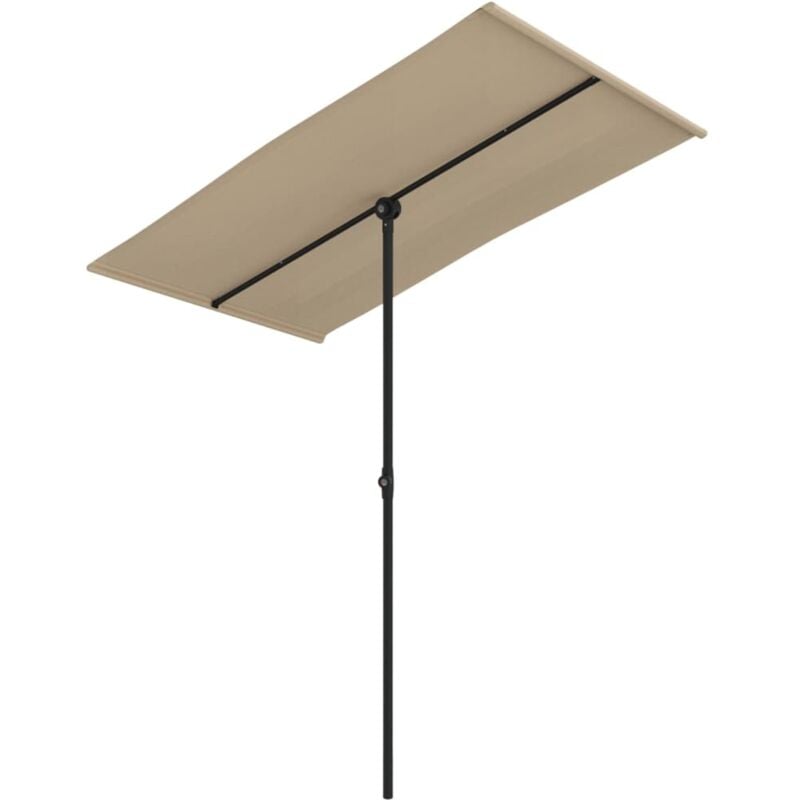 Vidaxl - Garden Parasol with Aluminium Pole 180x110 cm Taupe