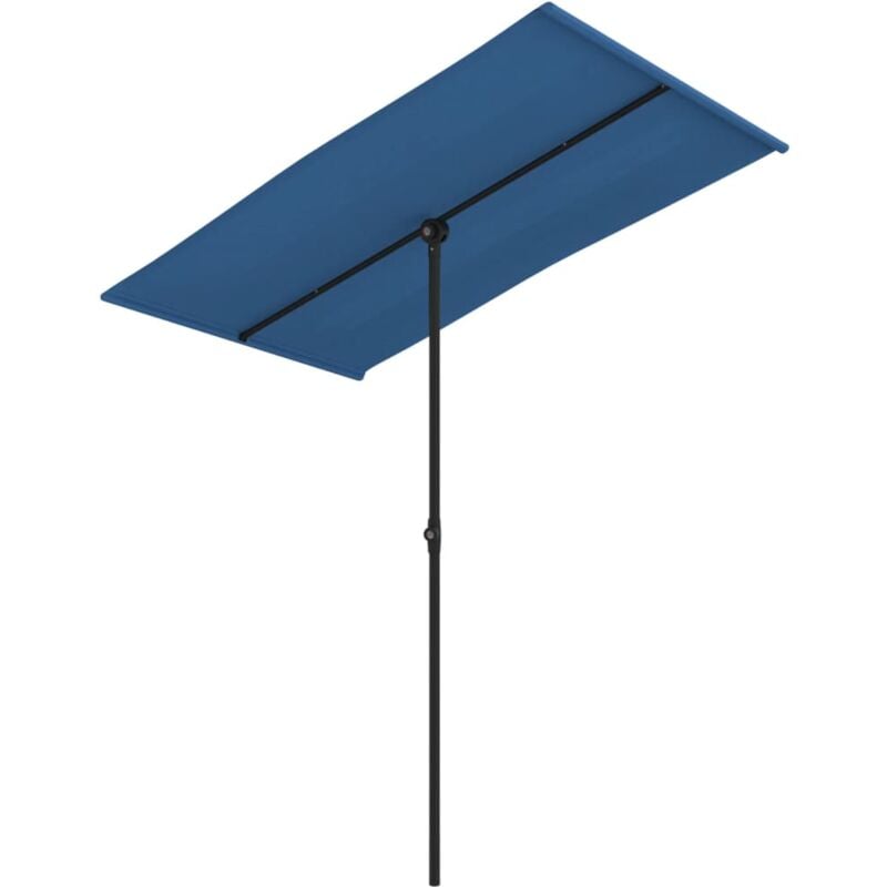 Vidaxl - Garden Parasol with Aluminium Pole 180x110 cm Azure Blue