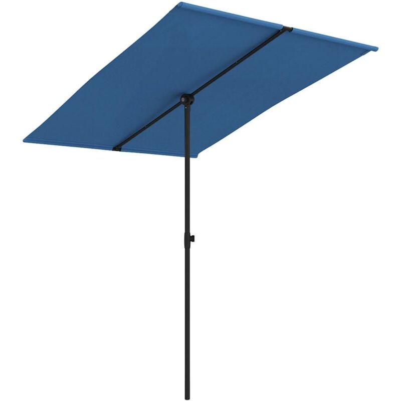 Vidaxl - Garden Parasol with Aluminium Pole 2x1.5 m Azure Blue