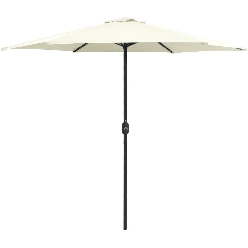 Garden Parasol with Aluminium Pole 270x246 cm Sand White Vidaxl