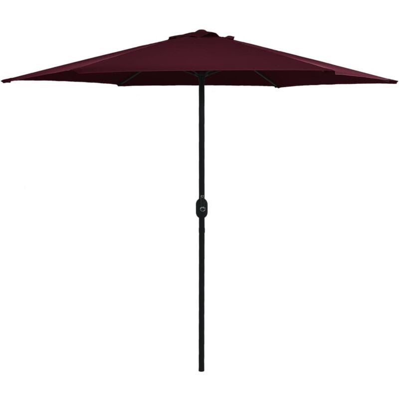 Vidaxl - Garden Parasol with Aluminium Pole 270x246 cm Bordeaux Red