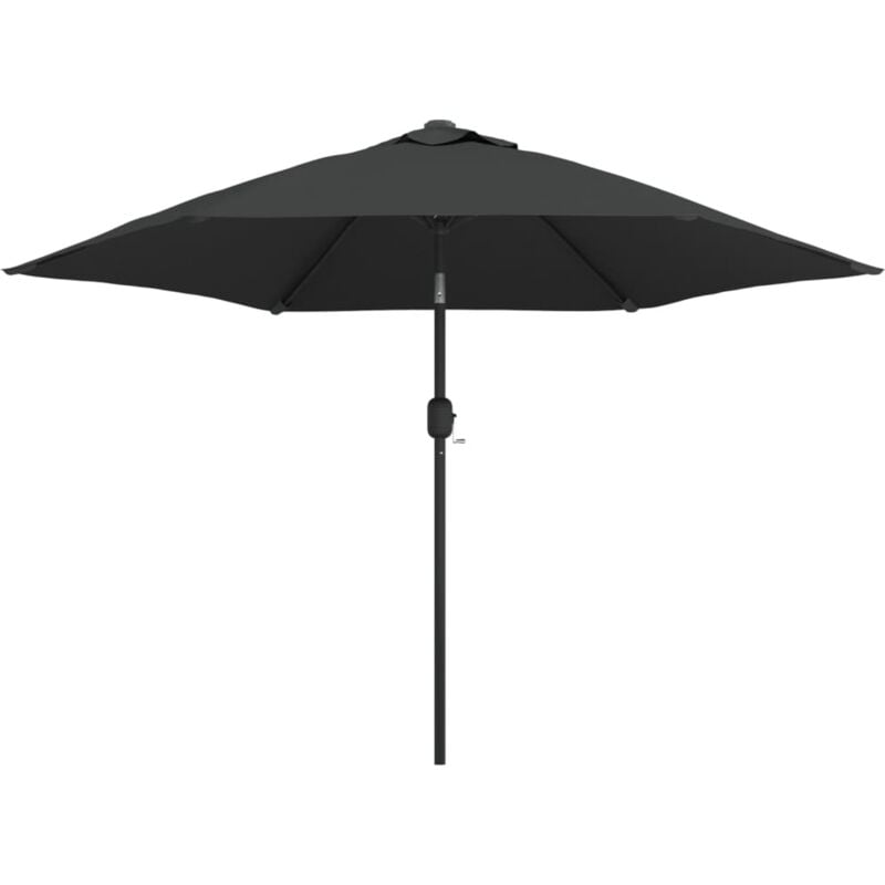 Vidaxl - Garden Parasol with led Lights and Steel Pole 300cm Anthracite