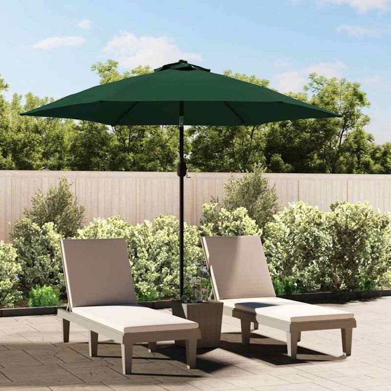 Led Cantilever Garden Parasol 3 M Green Vidaxl