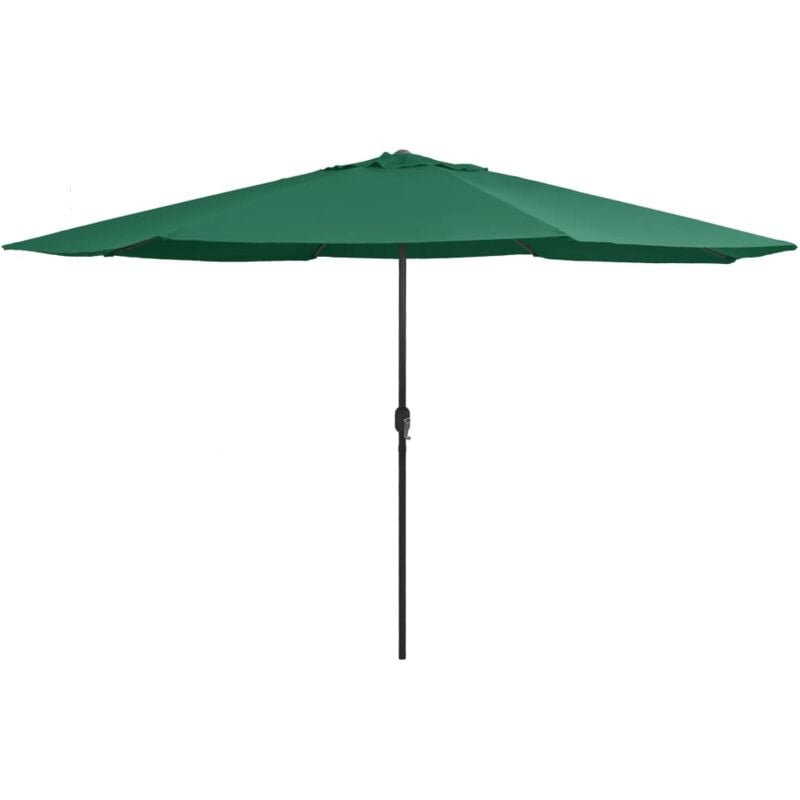 Garden Parasol with Metal Pole 390 cm Green Vidaxl