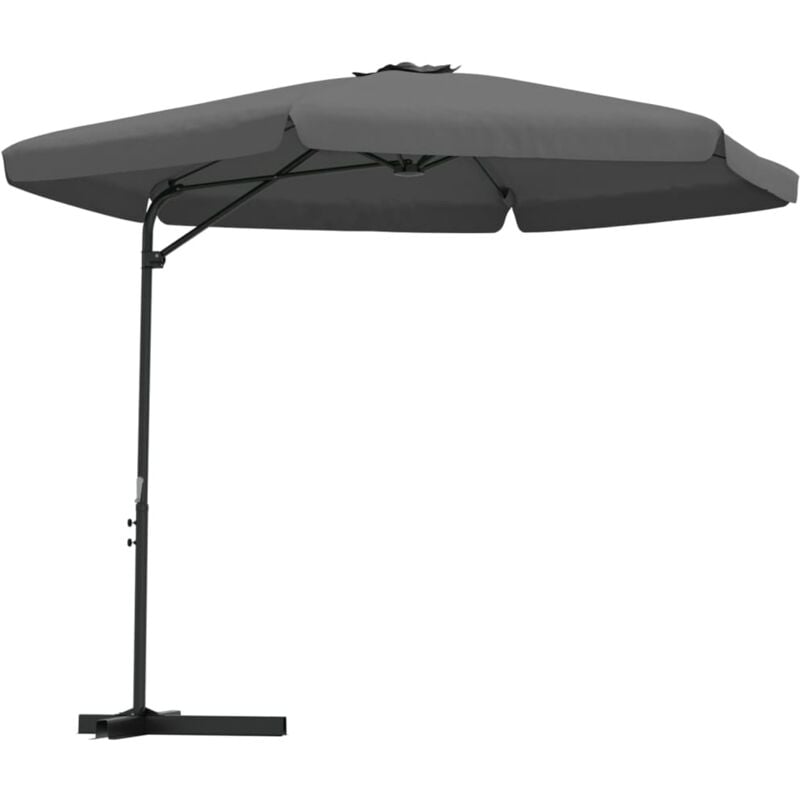 Garden Parasol with Steel Pole 300 cm Anthracite Vidaxl