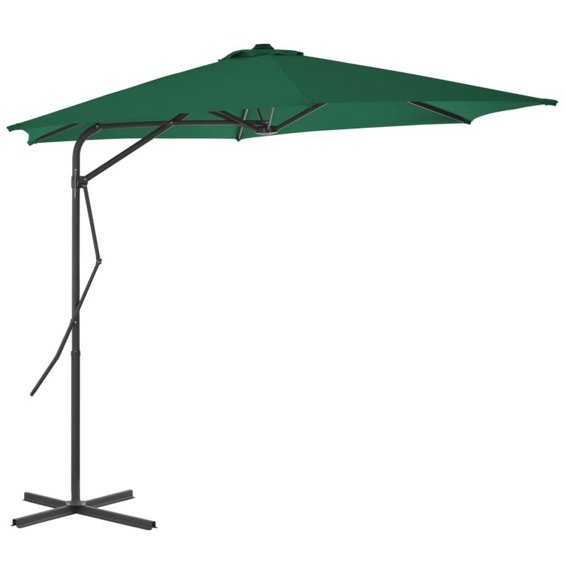 Vidaxl - Garden Parasol with Steel Pole 300 cm Green