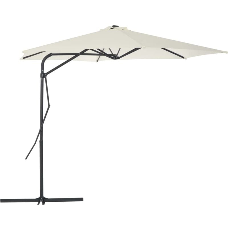 Vidaxl - Garden Parasol with Steel Pole 300 cm Sand