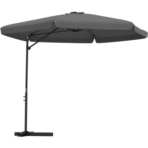 Outdoor Parasol With Steel Pole 300x250 Cm Anthracite