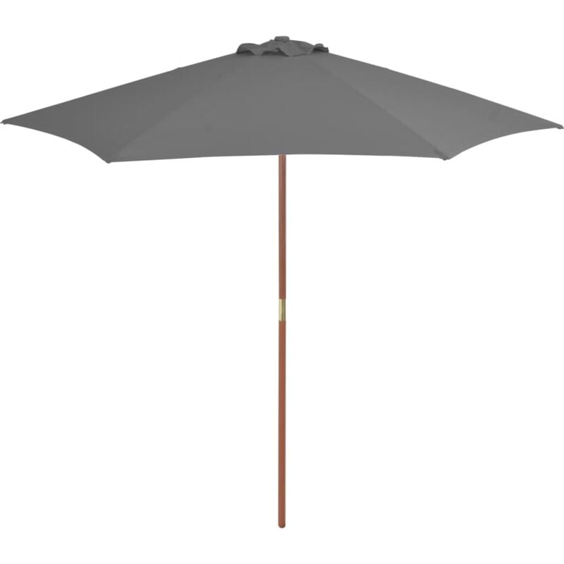 Vidaxl - Garden Parasol with Wooden Pole 270 cm Anthracite