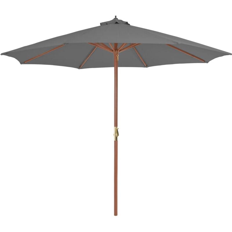 Vidaxl - Garden Parasol with Wooden Pole 300 cm Anthracite