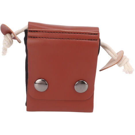 Outdoor-Pflanzbeutel aus PU-Leder und Canvas für Obst, Wander- und Campingtasche mit Gürtelclip, Schwarz