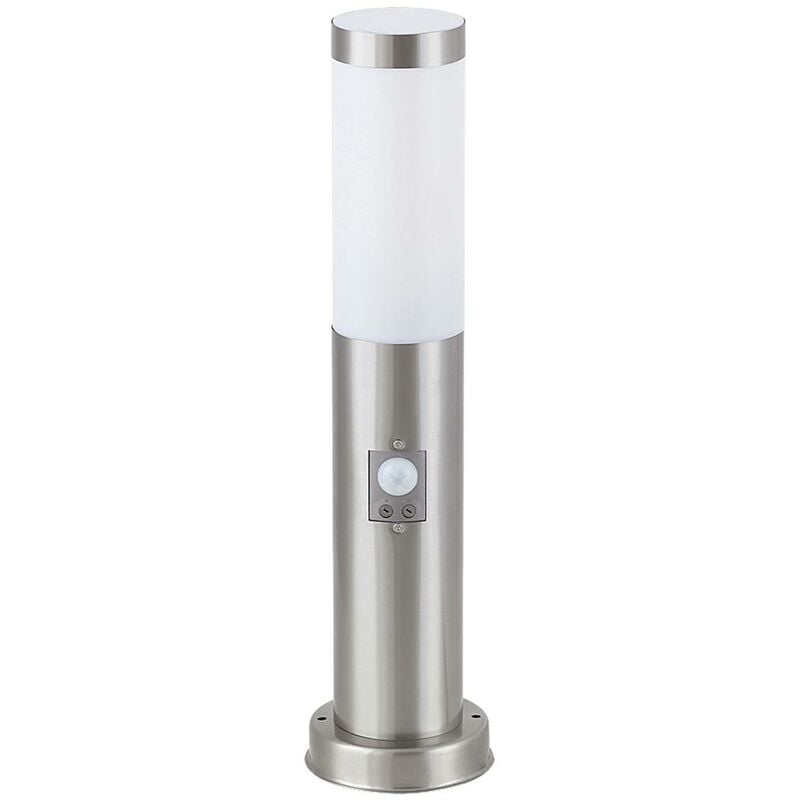Image of Scoperta terra lampada da tavolo lampada torcia Inox inox colorato metallo plastica / bianco Ø11cm B: 12,6cm H: 45cm con sensore IP44