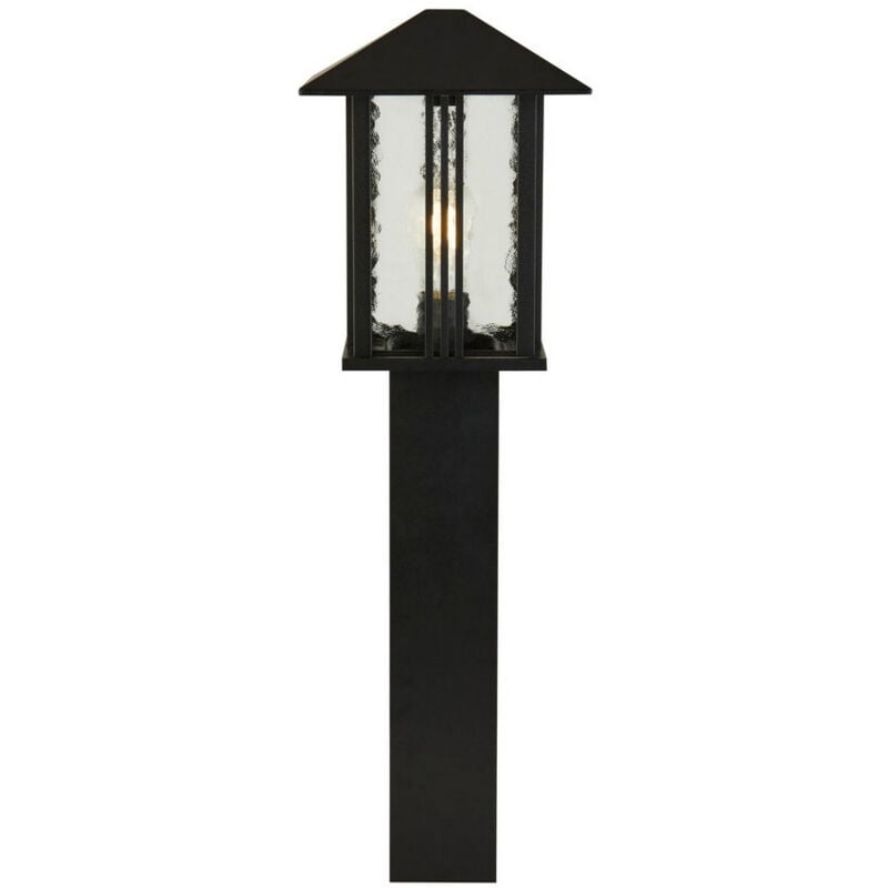 Searchlight - 1 ltt utomhusstolpe (740 mm hjd) - svart med vattenglas