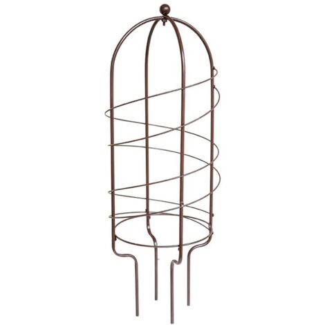 Outdoor Pot Plant Support - Mild Steel - L64 x W26 x H26 cm - Bronze