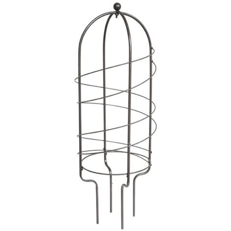Outdoor Pot Plant Support - Mild Steel - L64 x W26 x H26 cm - Zinc