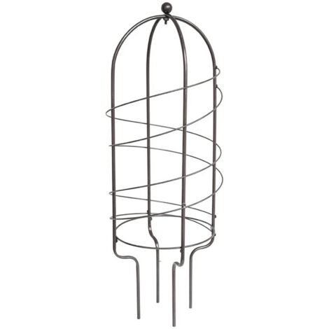 Outdoor Pot Plant Support - Mild Steel - L75 x W26 x H26 cm - Zinc