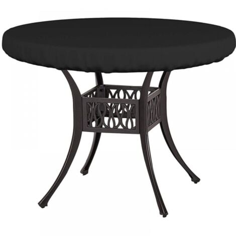 Outdoor Protective Cover for Coffee Table Small Coffee Table Cover Garden Furniture Cover for Small Round Table Top Bistro Table Cover Anti UV 210D Oxford Fabric Ø122x10cm