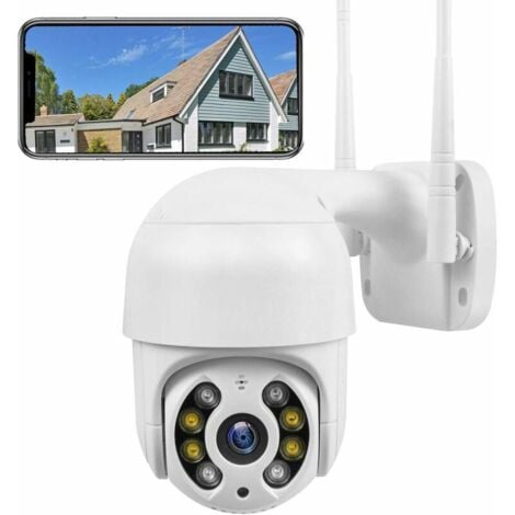WDDNAOT Outdoor PTZ Camera, Two-Way Audio WiFi Surveillance Camera, Infrared Night Vision, Motion Detection, IP65 Waterproof, Event Notifications, APP Alarm, 200w pixels, effective distance 8Z3XO33S3CF