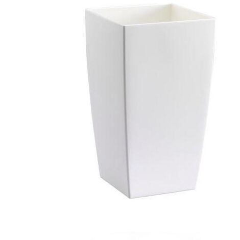 Outdoor rechteckige Kunststoffvase ''Algarve'' für Blumen und Pflanzen -35 cm / Transparent