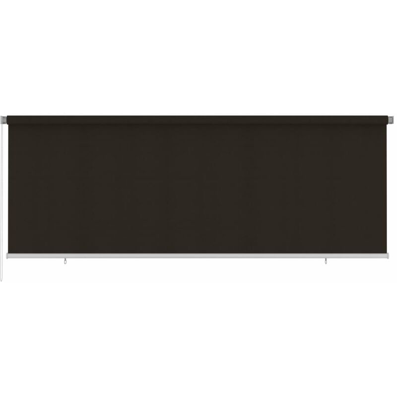 Outdoor Roller Blind 400x140 Cm Brown Hdpe Vidaxl