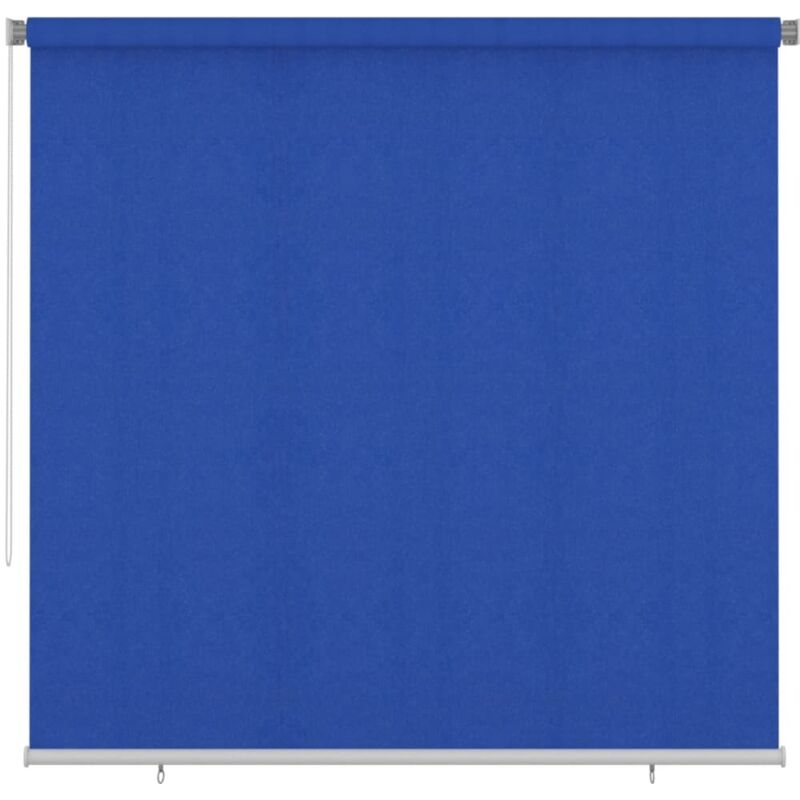 Outdoor Roller Blind 240x230 Cm Blue Hdpe Vidaxl
