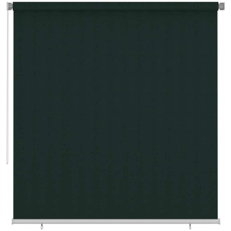 Outdoor Roller Blind 220x230 Cm Dark Green Hdpe Vidaxl
