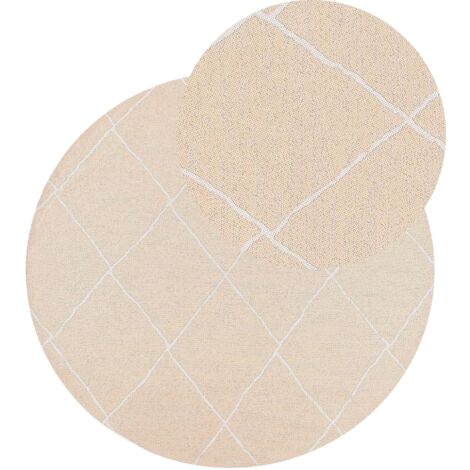 Outdoor Rug GWALIOR Beige ø 120 cm