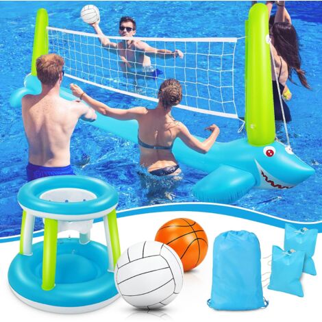 Outdoor-Schwimmbad Kinder Tease Play Ball Basketball Rahmen Tennis Regal, 300x90cm