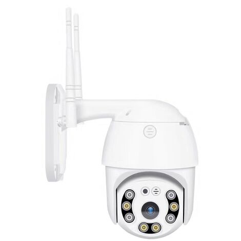 main image of "Outdoor Security Camera, 1080P Wireless WiFi PTZ, Waterproof IP66 Dome Camera with Two-Way Audio, Night Vision, Motion Detection Compatible with iOS Android, White"