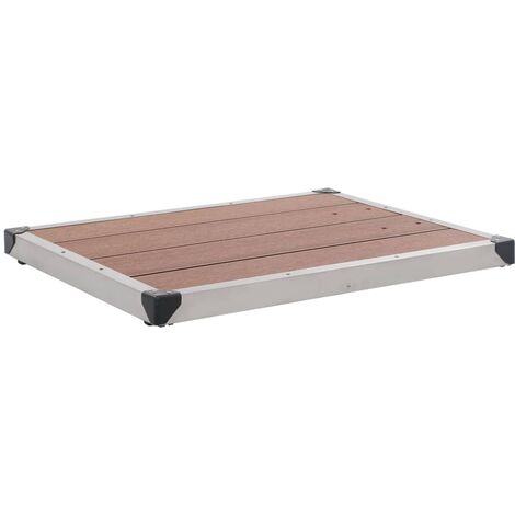 vidaXL Outdoor Shower Tray WPC Stainless Steel 43.3x24.4 Brown 