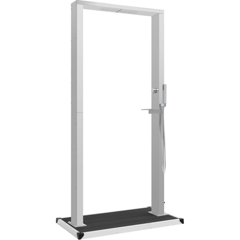 Vidaxl - Outdoor Shower with Tray wpc Stainless Steel